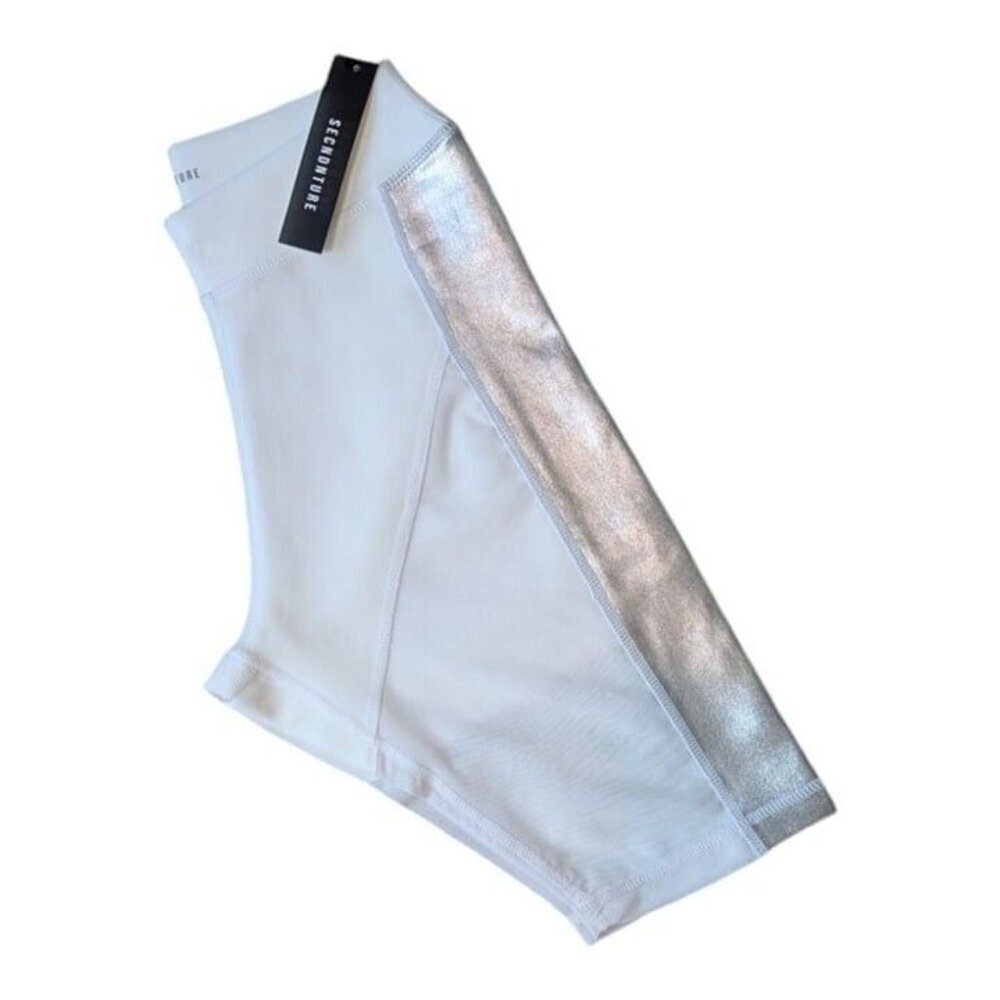 Secndnture by Jordyn Woods White Biker Shorts